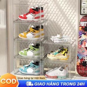 Hộp Giày Nhựa Cứng - Hộp Giày Chống Bụi - Cửa Có Nam Châm / Chồng Khít Không Khe Hở / Nhiều Tầng Kết Hợp