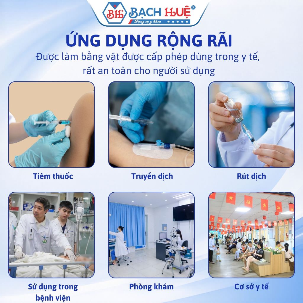 Hộp 100 Cái Bơm Kim Tiêm Vinahankook 5ml (5cc) 23G/ 25G – xi lanh y tế dùng một lần kim 23g / 25g