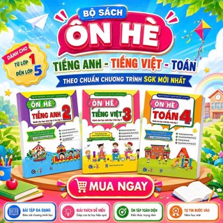 Sách - Ôn Hè Chuẩn Bị Lên Lớp 2-6 - Môn Tiếng Việt/Tiếng Anh/Toán (Trọn Bộ) - Quảng Lợi