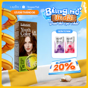 Kem Nhuộm Tóc Phủ Bạc Youth & Color Lavox 60ml - Nhuộm Tóc Tại Nhà (Kèm Bao tay & Oxy Trợ Nhuộm) Lamimi Chính Hãng