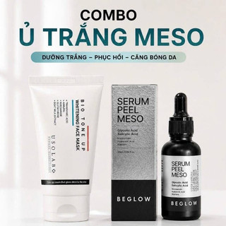 Combo Ủ Trắng Meso Usolab & Beglow CB0369 - Dưỡng Trắng, Phục Hồi, Căng Bóng Da Cao Cấp