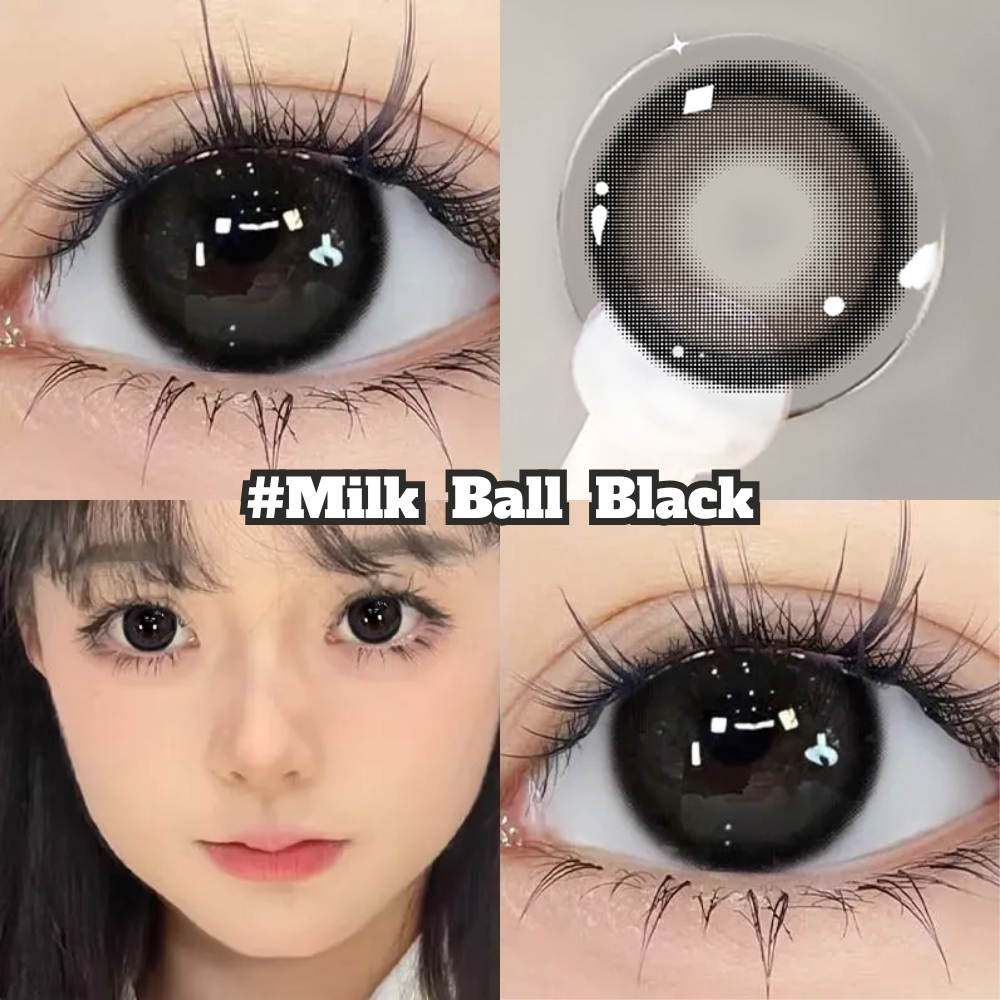 Kính áp tròng màu đen,lens cận 6 tháng có độ (0-4), Lens Missblack,Đường Kính 14.0~14.5mm,Lens Mắt đen(Giá 2 chiếc) | BigBuy360 - bigbuy360.vn