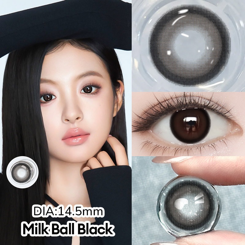 Kính áp tròng màu đen,lens cận 6 tháng có độ (0-4), Lens Missblack,Đường Kính 14.0~14.5mm,Lens Mắt đen(Giá 2 chiếc) | BigBuy360 - bigbuy360.vn