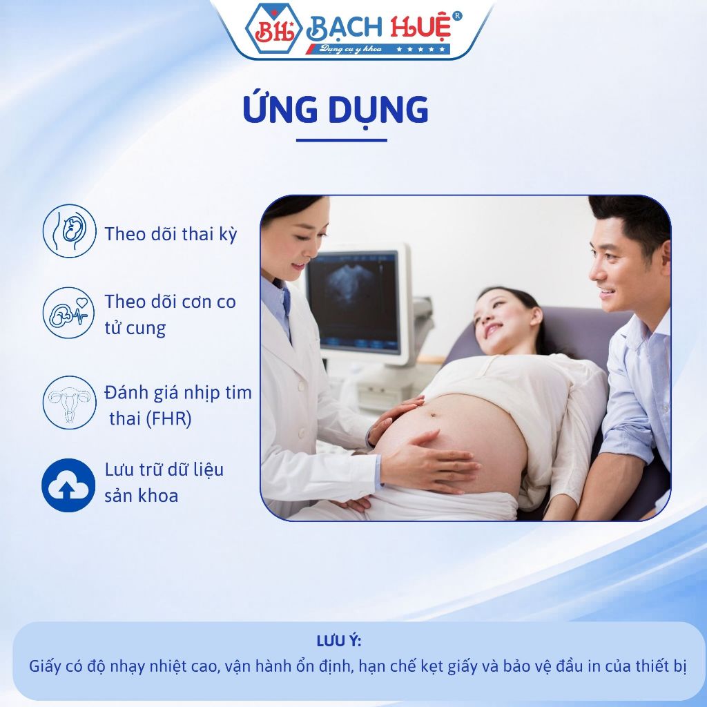 Giấy Monitor Sản Khoa BT-300 Bistos Cao Cấp–giấy in theo dõi tim thai, cơn co tử cung chuẩn khớp máy
