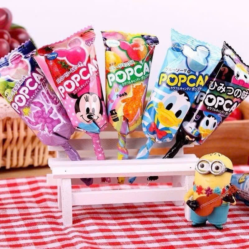 Kẹo Mút Glico Popcan Disney Nhật Bản. Kẹo Mickey Trái Cây Cho Bé Không Gây Sâu Răng