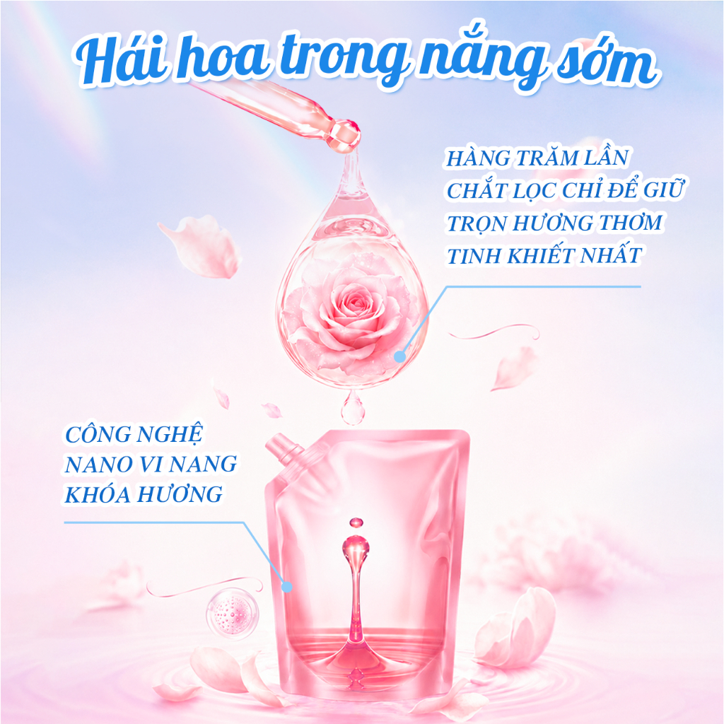 Nước Giặt Xả Tỏa Hương CleanZ Công Nghệ Sạch Sâu, Đánh Bay Vết Bẩn, Hương Thơm Mềm Mại, Bảo Vệ Màu Quần Áo