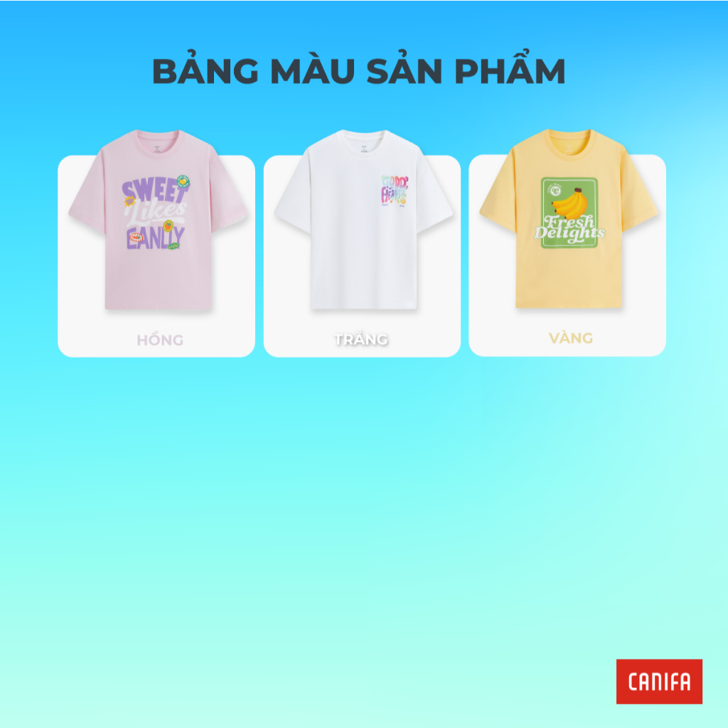 Áo phông nữ CANIFA cổ tròn ngắn tay in đa dạng họa tiết 6TS26S024