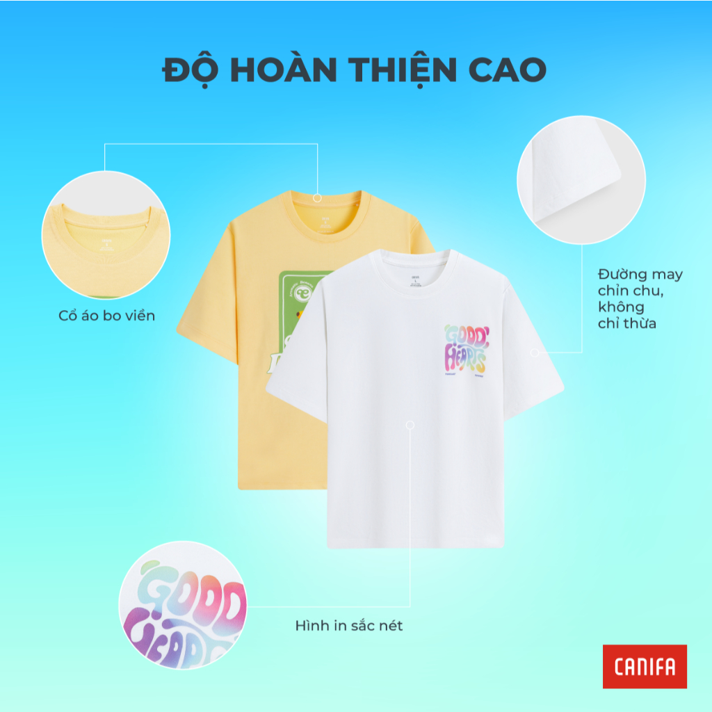 Áo phông nữ CANIFA cổ tròn ngắn tay in đa dạng họa tiết 6TS26S024