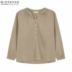 GIORDANO Áo Sơ Mi Linen Nữ Dài Tay Dáng Rộng 5345214 — ảnh 8