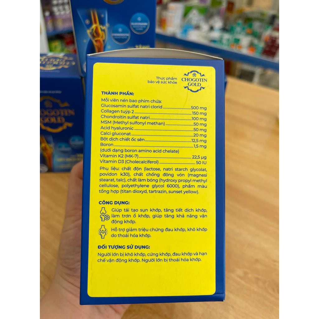 Viên uống sụn khớp CHOGOTIN GOLD ( lọ 60 viên)