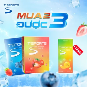 COMBO 40 Gói Bột Điện Giải T+SPORTS 17,6 CALO Bù Muối Khoáng, Tăng Sức Bền