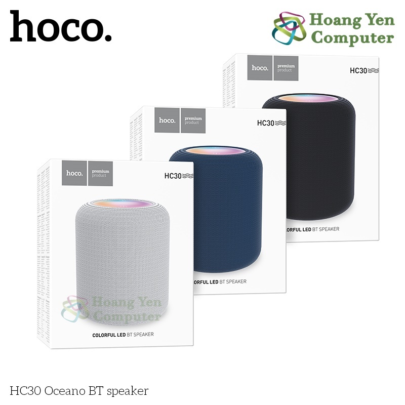 Loa Bluetooth Mini Hoco HC30 - Đèn LED RGB Cực Đẹp, Âm Thanh Sống Động - BH 12 Tháng  - Hoangyencomputer