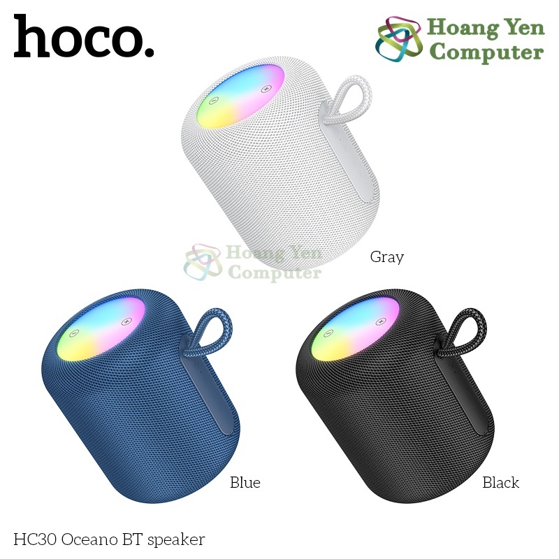Loa Bluetooth Mini Hoco HC30 - Đèn LED RGB Cực Đẹp, Âm Thanh Sống Động - BH 12 Tháng  - Hoangyencomputer
