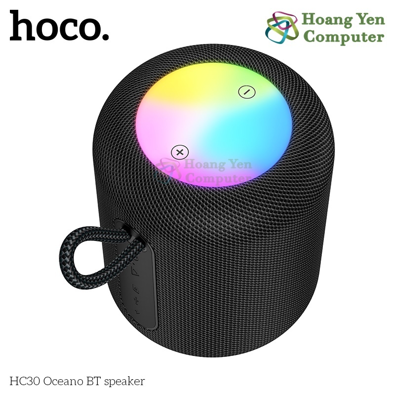 Loa Bluetooth Mini Hoco HC30 - Đèn LED RGB Cực Đẹp, Âm Thanh Sống Động - BH 12 Tháng  - Hoangyencomputer