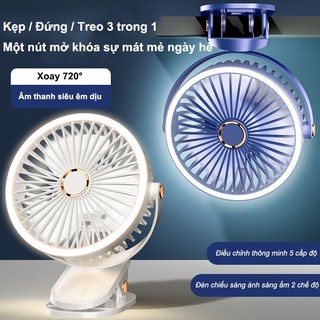Quạt Mini Để Bàn Có Kẹp, Quay Đầu Tự Do 720 Độ,Động Cơ Không Ồn, Gió Mát Rượi, Quạt Đa Năng Cho Phòng Ngủ, Bếp