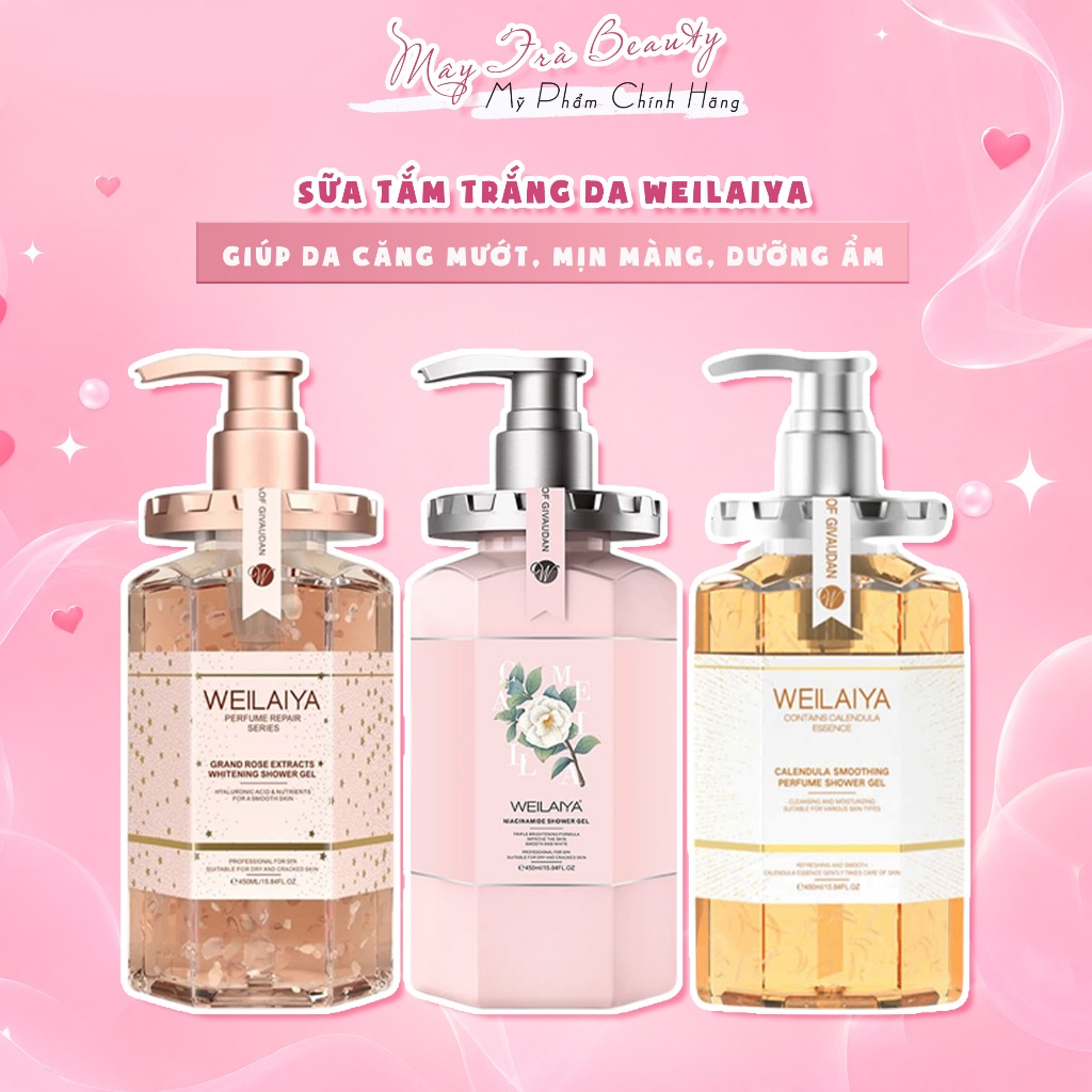 Sữa Tắm Trắng Da Cánh Hoa Hồng DAMASK WEILAIYA 450ml, Wings Shop