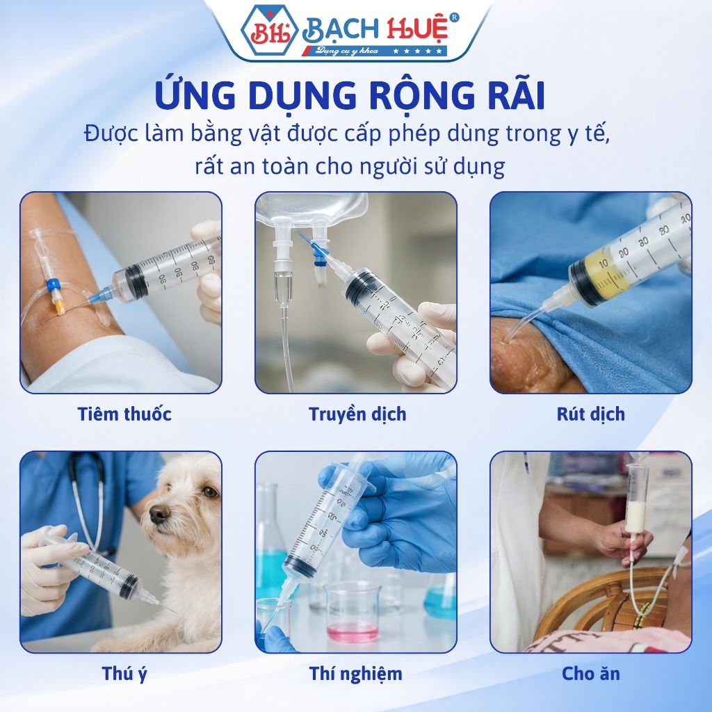 Hộp 25 Cái Bơm Tiêm 50ml (50cc) Vinahankook – Xi Lanh Y Tế Đầu To Cho Ăn/ Đầu Nhỏ Tiêm Chích Cao Cấp