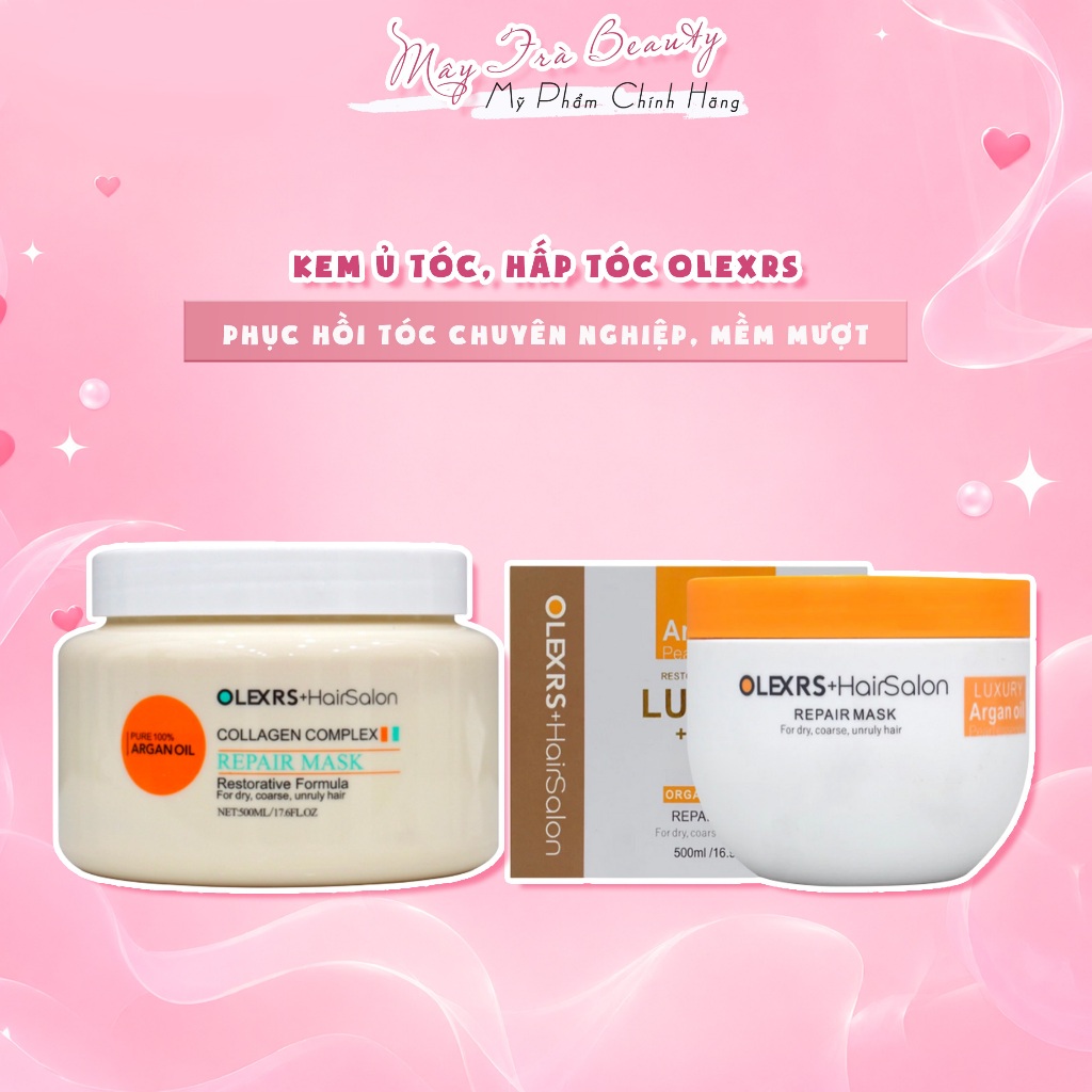 Kem Ủ Tóc, Hấp Tóc Olexrs Phục hồi tóc, Cho tóc chắc khoẻ, Mềm Mượt Chuẩn Salon 500ml, Wings Shop