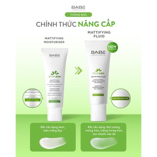 Kem Dưỡng Ẩm, Làm Dịu Cho Da Dầu Mụn BABE Stop AKN Mattifying Moisturiser 50ml