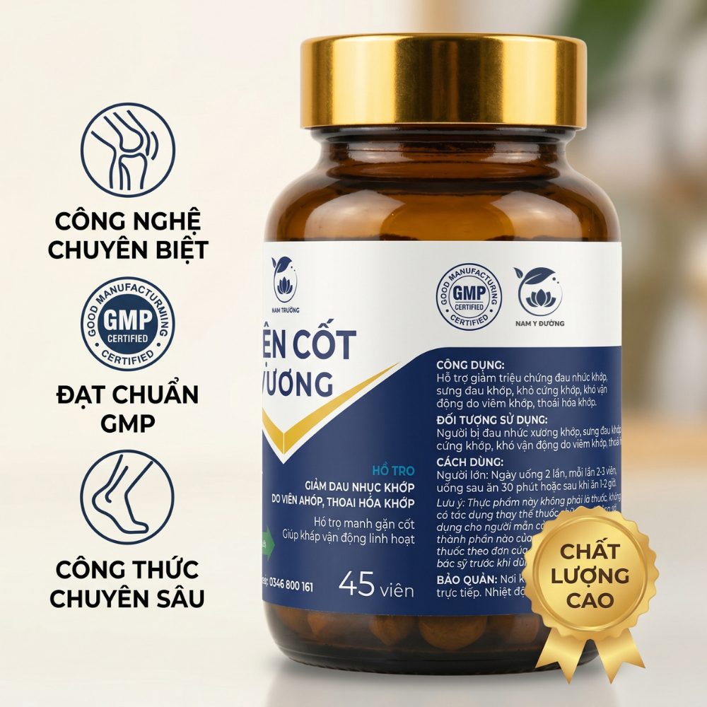 Viên Uống Kiện Cốt Vương - Hỗ Trợ Giảm Đau Nhức Xương Khớp, Thoát Vị Đĩa Đệm (Lọ 45 viên)