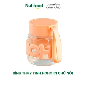 Bình thủy tinh HOHO in chữ nổi