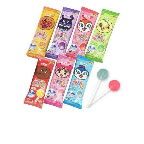 Kẹo Mút Chú Hề Trái Cây Anpanman Fujiya Nhật Bản. Kẹo Apaman Đủ Vị Hộp 25 Cây