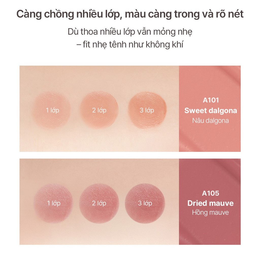 Son Black Rouge Air Fit Velvet Lite và Glow Tint 4.2g