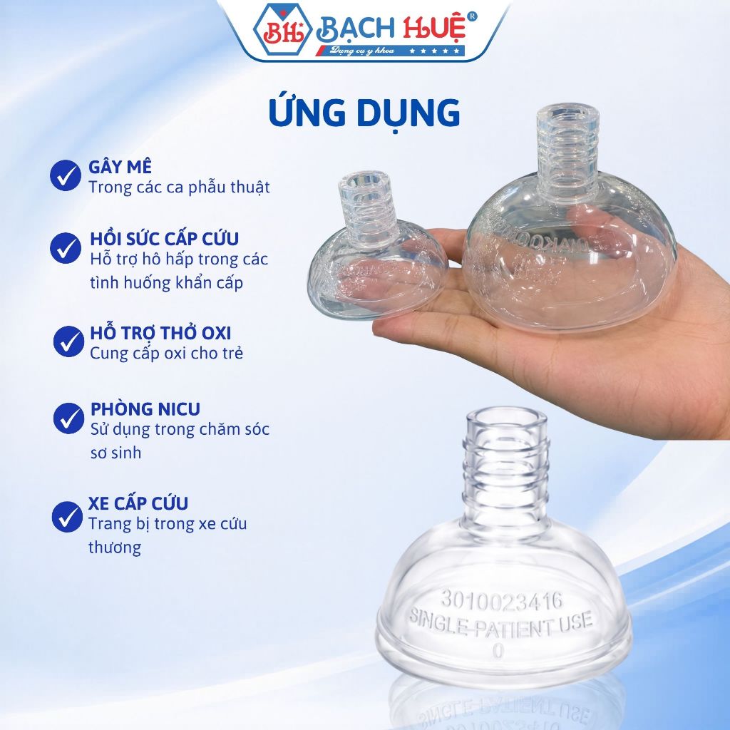 Mặt Nạ Thở Silicon Cho Trẻ Sơ Sinh Và Trẻ Em – Bộ Mask Mặt Nạ Hỗ Trợ Hô Hấp Y Tế Đầy Đủ Kích Cỡ