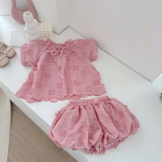 Quần áo trẻ em, Set dáng bí nơ hồng bé gái 9-26kg S2145 Tiểu Yến KID