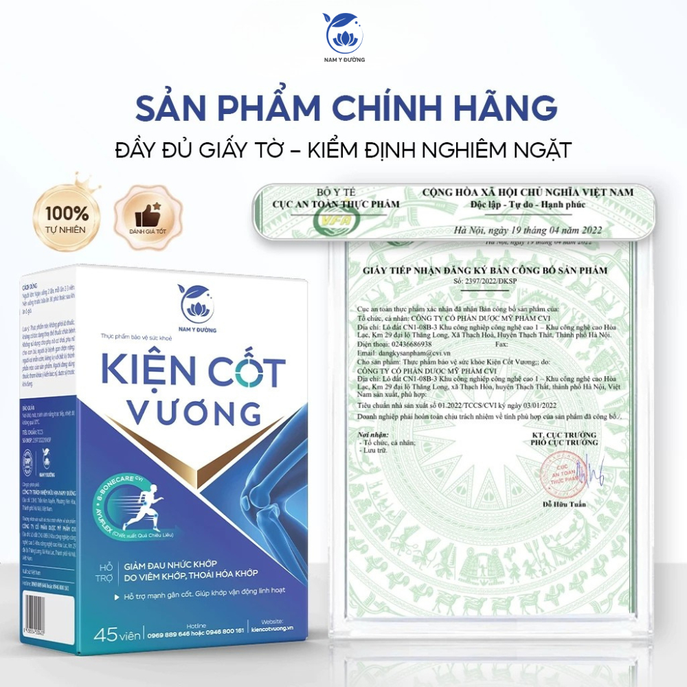 [Combo 5 Tặng 1] Kiện Cốt Vương - Hỗ Trợ Chăm Sóc Xương Khớp, Giảm Ê Mỏi, Vận Động Linh Hoạt