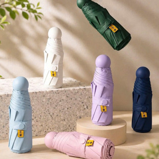 Dù Gấp Gọn Mini 8 Nan Kèm Hộp Capsule Chống Tia UV UPF50+ | Ô Che Nắng Mưa Siêu Nhẹ Cao Cấp