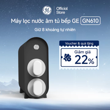 Máy lọc nước mini âm tủ bếp GE GN610 - Giữ 8 khoáng tự nhiên/ Công suất 4000L/Tốc độ 90L/phút (Mỹ)