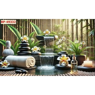 Tranh trang trí spa dưỡng sinh, decor gội đầu dưỡng sinh, tranh ngâm chân thảo dược in trên vải lụa (tặng kèm keo dán)