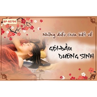 Tranh trang trí spa dưỡng sinh, decor gội đầu dưỡng sinh, tranh ngâm chân thảo dược in trên vải lụa (tặng kèm keo dán)