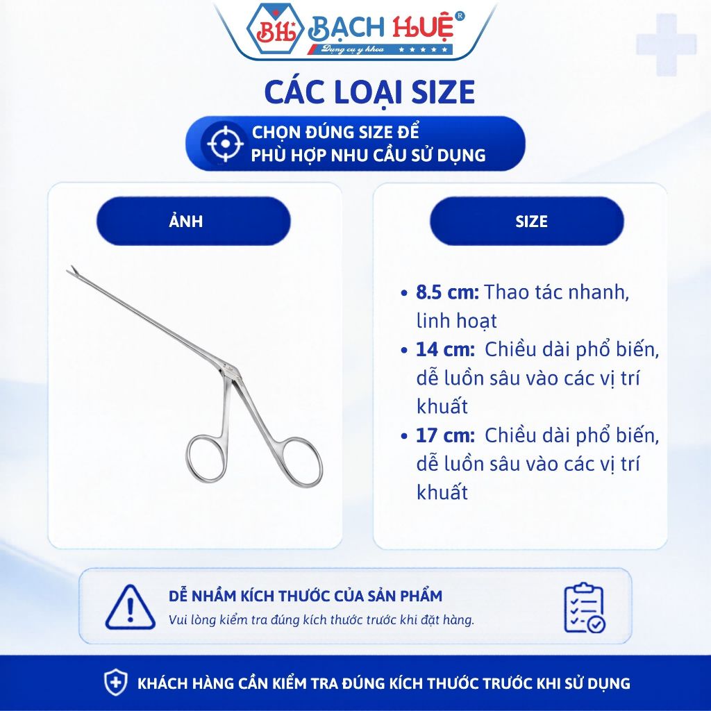 Kềm Gắp Dị Vật Tai Inox Cao Cấp – Pen Gắp Dị Vật Y Tế Chuyên Dụng Đủ Kích Thước 8.5cm / 14cm / 17cm