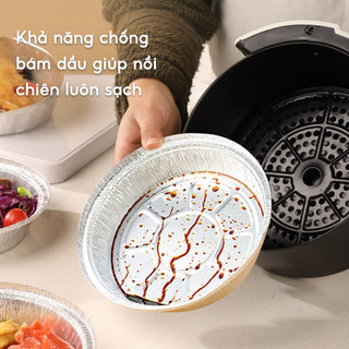 COMBO SỈ 300 khay giấy bạc dùng cho nồi chiên không dầu, hỗ trợ nướng chiên đồ ăn sạch sẽ tiện dụng