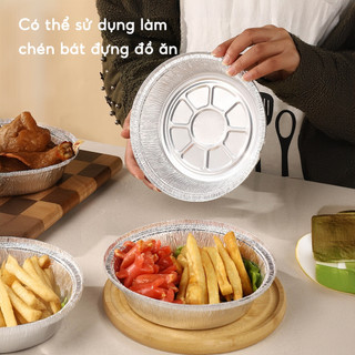 COMBO SỈ 300 khay giấy bạc dùng cho nồi chiên không dầu, hỗ trợ nướng chiên đồ ăn sạch sẽ tiện dụng