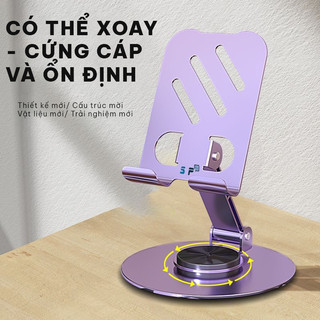 Giá đỡ điện thoại để bàn cho smartphone, gấp gọn xem phim, live đa năng