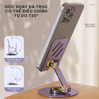 Giá đỡ điện thoại để bàn cho smartphone, gấp gọn xem phim, live đa năng