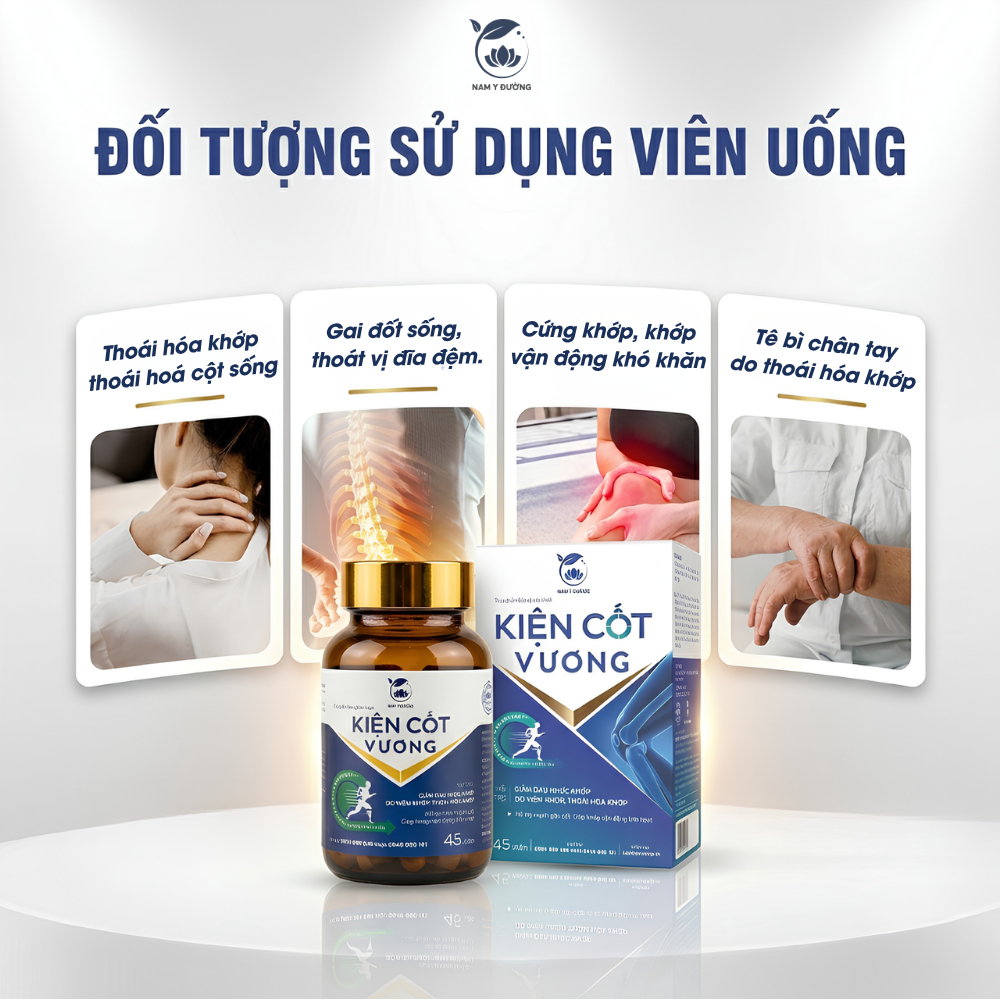 [Combo 2 Tặng 1] Kiện Cốt Vương - Viên Uống Hỗ Trợ Cải Thiện Xương Khớp - Lọ 45 Viên