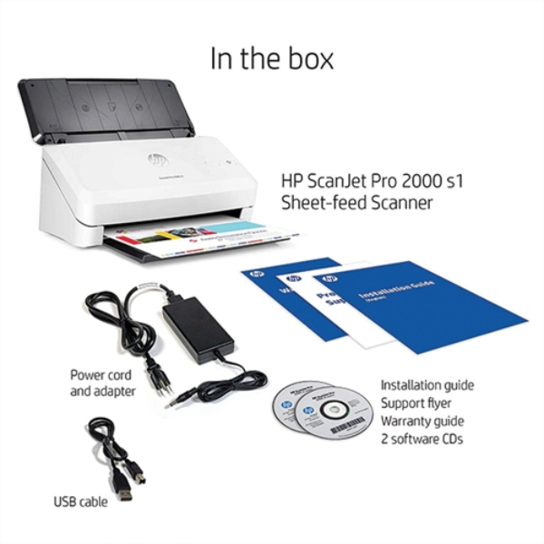 Máy Scan HP ScanJet Pro 2000 S2 (6FW06A) - Tự động đảo mặt - Tốc độ quét 35 ppm