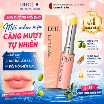 Son Dưỡng Môi DHC Lip Cream 1.5g - Dưỡng Ẩm, Giảm Thâm, Làm Hồng Môi, Hỗ Trợ Chống Lão Hóa Môi