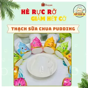 Thạch Sữa Chua Pudding Trái Cây Mix Vị Tiện Lợi - Thạch Mềm Mịn, Thanh Mát