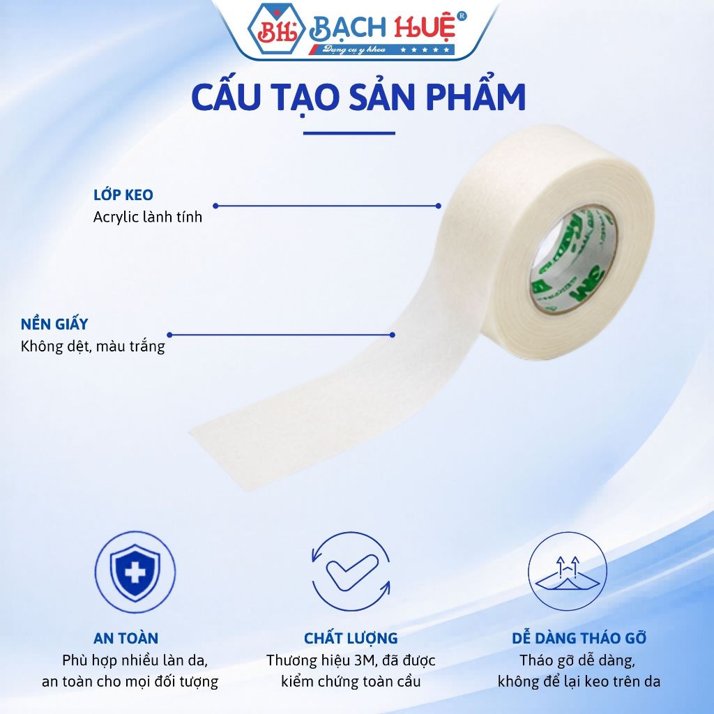 Hộp 12 Cuộn Băng Keo Giấy 3M Micropore 1530-1 Kích Thước 2.5cm x 9.1m–Băng Cuộn Giấy Y Tế Phẫu Thuật