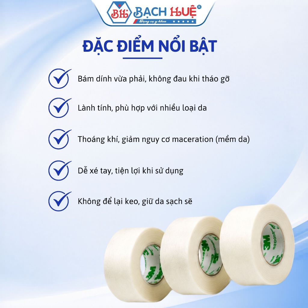 Hộp 12 Cuộn Băng Keo Giấy 3M Micropore 1530-1 Kích Thước 2.5cm x 9.1m–Băng Cuộn Giấy Y Tế Phẫu Thuật