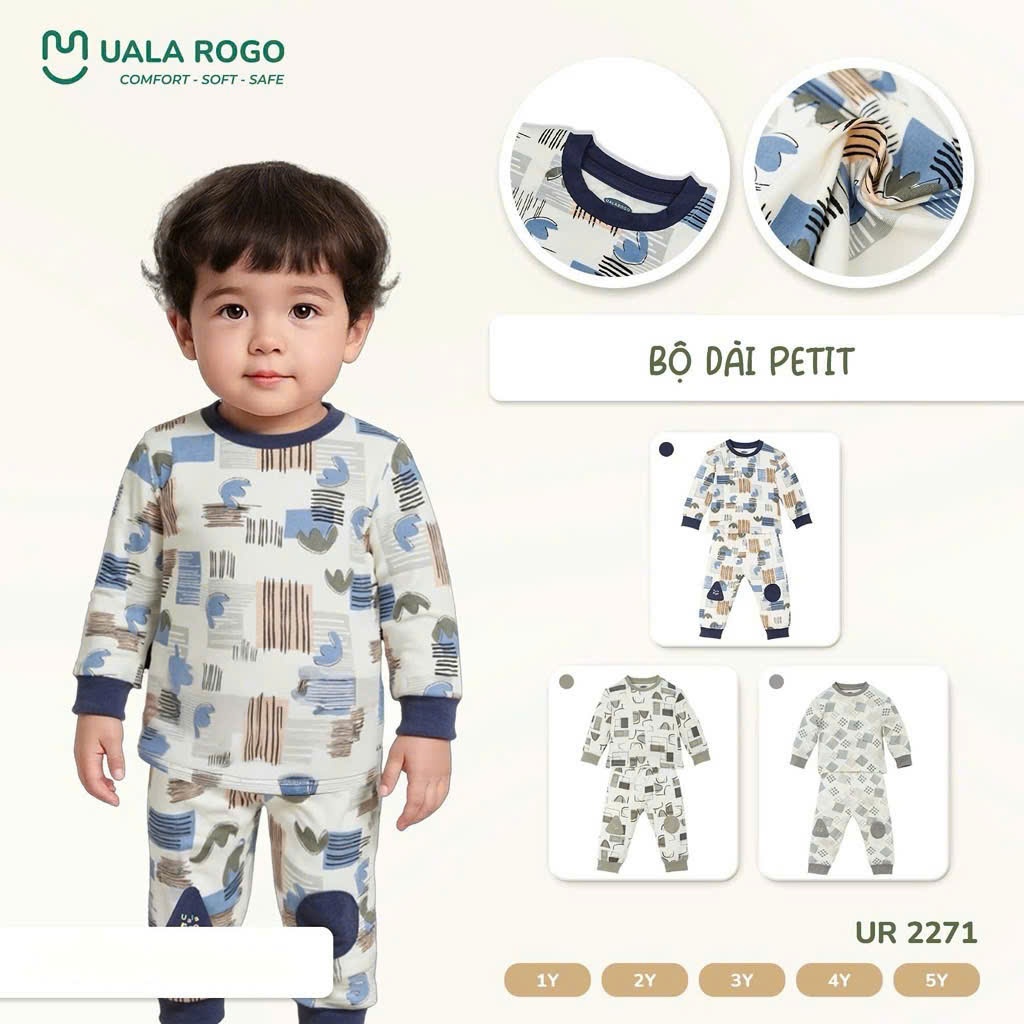 (9-24kg, 1-5Y) Bộ Dài Tay Uala Bé Trai UR2271 UR3815
