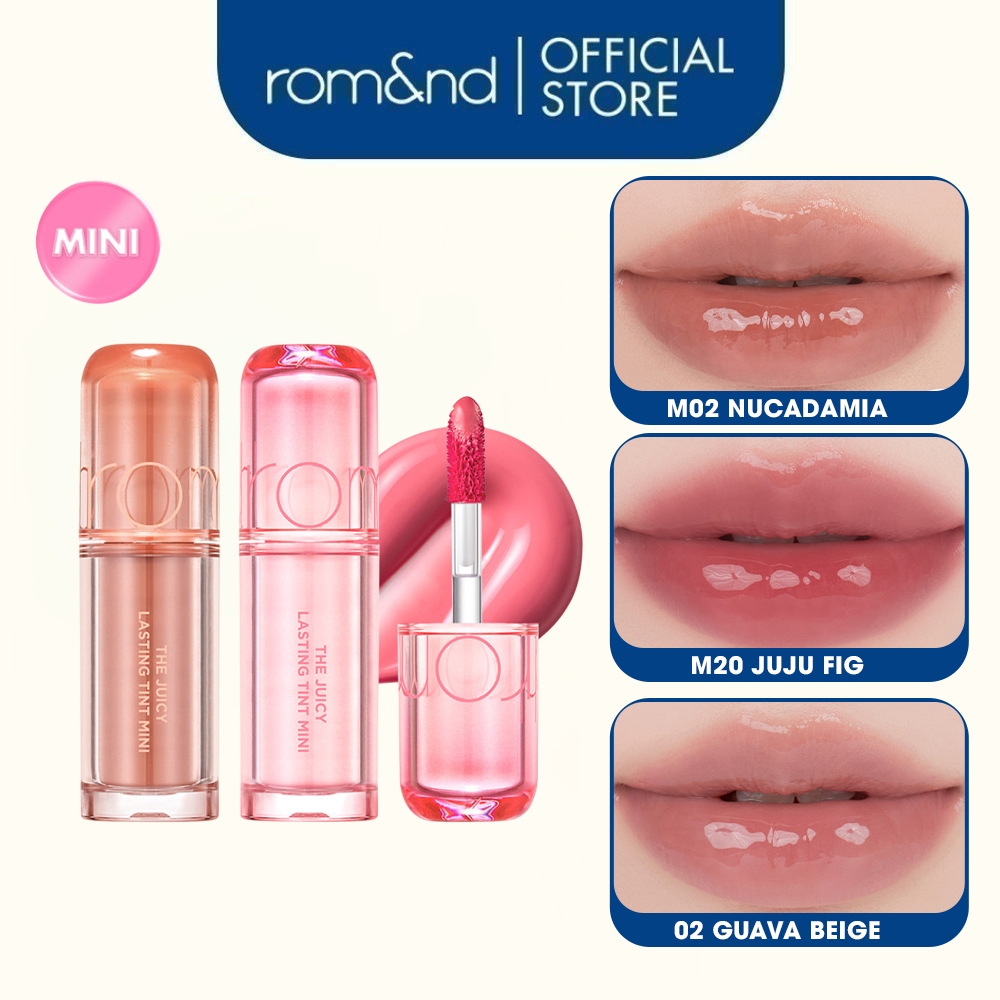 [ROMAND x KOL][Mini Pink] Sont Tint Lì Romand The Juicy Lasting Tint Mini/Son Tint Bóng Romand Glasting Color Gloss Mini