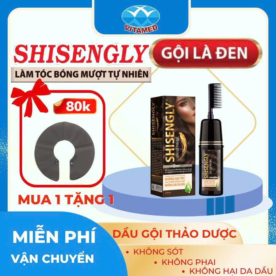 Dầu Gội Phủ Bạc SHISENGLY 200ml Giúp Tóc Đen Bóng Mượt