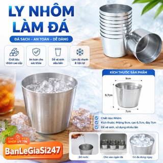 (SET 5) LY NHÔM LÀM ĐÁ Số 9, Ly Nhôm LÀm Đá Tủ Lạnh Tiện Lợi, Nhỏ Gọn 9cm