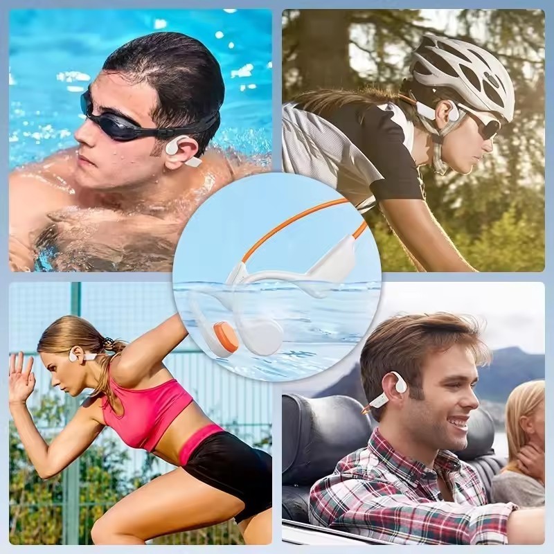 (Tặng mũ)Tai nghe dẫn truyền xương Bluetooth X7 chống nước IPX8 bộ nhớ 32G có mic Tai nghe chạy bộ, đạp xe, bơi lội | BigBuy360 - bigbuy360.vn